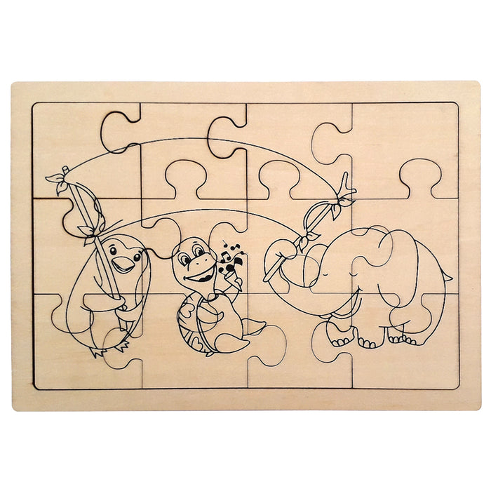 Wooden jigsaw puzzle