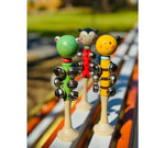 Wooden Bells - Bee, Frog and Ladybug