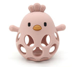 Silicone Chicken Teether - pink or blue