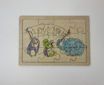 wooden coloured jigsaw puzzle